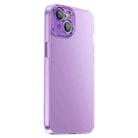 For iPhone 14 PC Crystal Clear Frosted Phone Case(Purple) - 1