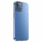 For iPhone 14 Plus PC Crystal Clear Frosted Phone Case(Blue) - 1