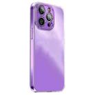 For  iPhone 14 Pro PC Crystal Clear Frosted Phone Case(Purple) - 1