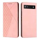 For Google Pixel 6a Skin Feel Magnetic Leather Phone Case(Rose Gold) - 1