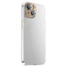 For iPhone 13 PC Crystal Clear Frosted Phone Case(Gold) - 1