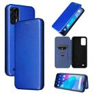 For Oukitel C31 Carbon Fiber Texture Leather Phone Case(Blue) - 1