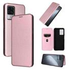 For Cubot X50 Carbon Fiber Texture Leather Phone Case(Pink) - 1