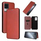 For Cubot X50 Carbon Fiber Texture Leather Phone Case(Brown) - 1