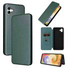 For Samsung Galaxy A04 4G Carbon Fiber Texture Leather Phone Case(Green) - 1