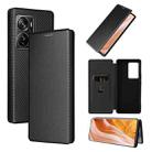 For ZTE Axon 40 Pro Carbon Fiber Texture Leather Phone Case(Black) - 1