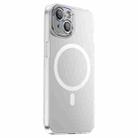 For iPhone 14 PC Crystal Clear Frosted Magnetic Magsafe Phone Case(Silver) - 1