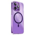 For iPhone 14 Pro PC Crystal Clear Frosted Magnetic Magsafe Phone Case(Purple) - 1