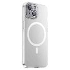 For iPhone 13 PC Crystal Clear Frosted Magnetic Magsafe Phone Case(Silver) - 1