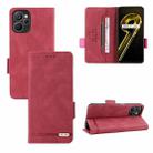 For Realme 9i 5G Magnetic Clasp Flip Leather Phone Case(Red) - 1