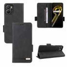 For Realme 9i 5G Magnetic Clasp Flip Leather Phone Case(Black) - 1