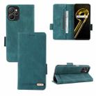 For Realme 9i 5G Magnetic Clasp Flip Leather Phone Case(Green) - 1