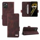 For Realme 9i 5G Magnetic Clasp Flip Leather Phone Case(Brown) - 1