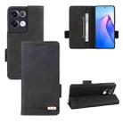 For OPPO Reno8 Pro 5G Magnetic Clasp Flip Leather Phone Case(Black) - 1