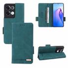 For OPPO Reno8 Pro 5G Magnetic Clasp Flip Leather Phone Case(Green) - 1
