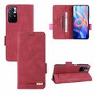 For Xiaomi Redmi Note 11S / Poco M4 Pro 5G Magnetic Clasp Flip Leather Phone Case(Red) - 1