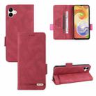 For Samsung Galaxy A04 4G Magnetic Clasp Flip Leather Phone Case(Red) - 1