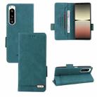 For Sony Xperia 5 IV Magnetic Clasp Flip Leather Phone Case(Green) - 1