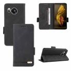 For Sharp Aquos Sense7 Plus Magnetic Clasp Flip Leather Phone Case(Black) - 1