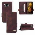 For Sharp Aquos Sense7 Plus Magnetic Clasp Flip Leather Phone Case(Brown) - 1