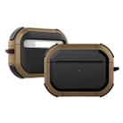 For AirPods Pro 2 Wireless Earphones Shockproof Thunder Mecha TPU Protective Case(Brown) - 1