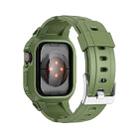 Armor Silicone Watch Band For Apple Watch Series 8&7 45mm / SE 2&6&SE&5&4 44mm / 3&2&1 42mm(Green) - 2