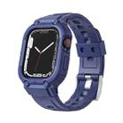 Armor Silicone Watch Band For Apple Watch Series 8&7 45mm / SE 2&6&SE&5&4 44mm / 3&2&1 42mm(Blue) - 1