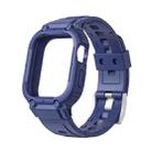 Armor Silicone Watch Band For Apple Watch Series 8&7 45mm / SE 2&6&SE&5&4 44mm / 3&2&1 42mm(Blue) - 3