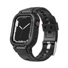 Armor Silicone Watch Band For Apple Watch Series 9&8&7 41mm / SE 3&SE 2&6&SE&5&4 40mm / 3&2&1 38mm(Black) - 1