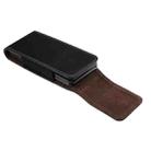 Lambskin Texture Leather Waist Bag for Folding Mobile Phone(Black) - 4