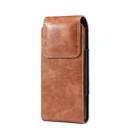 Lambskin Texture Leather Waist Bag for Folding Mobile Phone(Brown) - 2