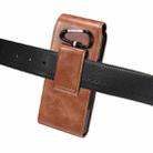 Lambskin Texture Leather Waist Bag for Folding Mobile Phone(Brown) - 5