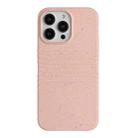 For iPhone 14 Pro Wheat Straw Material Degradable TPU Phone Case(Pink) - 1