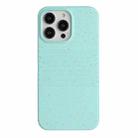 For iPhone 14 Pro Wheat Straw Material Degradable TPU Phone Case(Light Green) - 1