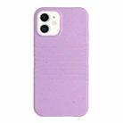 For iPhone 12 Wheat Straw Material Degradable TPU Phone Case(Purple) - 1