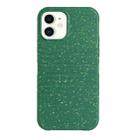 For iPhone 12 Wheat Straw Material Degradable TPU Phone Case(Dark Green) - 1