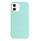 For iPhone 12 Wheat Straw Material Degradable TPU Phone Case(Light Green) - 1