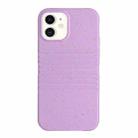 For iPhone 12 mini Wheat Straw Material Degradable TPU Phone Case(Purple) - 1