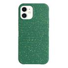 For iPhone 12 mini Wheat Straw Material Degradable TPU Phone Case(Dark Green) - 1