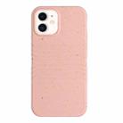 For iPhone 12 mini Wheat Straw Material Degradable TPU Phone Case(Pink) - 1