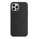For iPhone 12 Pro Max Wheat Straw Material Degradable TPU Phone Case(Black) - 1