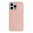 For iPhone 15 Pro Max Wheat Straw Material Degradable TPU Phone Case(Pink) - 1