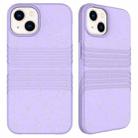 For iPhone 15 Plus Wheat Straw Material Degradable TPU Phone Case(Purple) - 1