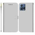 For Motorola Moto S30 Pro 5G / Edge 30 Fusion Imitated Mirror Surface Flip Leather Phone Case(Silver) - 1