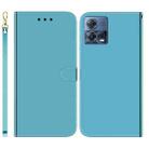 For Motorola Moto S30 Pro 5G / Edge 30 Fusion Imitated Mirror Surface Flip Leather Phone Case(Blue) - 1