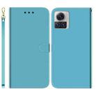 For Motorola Moto X30 Pro 5G / Edge 30 Ultra Imitated Mirror Surface Flip Leather Phone Case(Blue) - 1