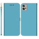 For Motorola Moto G32 Imitated Mirror Surface Flip Leather Phone Case(Blue) - 1