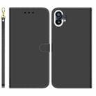 For Nothing Phone 1 Imitated Mirror Surface Flip Leather Phone Case(Black) - 1