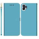 For Nothing Phone 1 Imitated Mirror Surface Flip Leather Phone Case(Blue) - 1