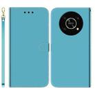 For Honor X9 / X9 5G Imitated Mirror Surface Flip Leather Phone Case(Blue) - 1